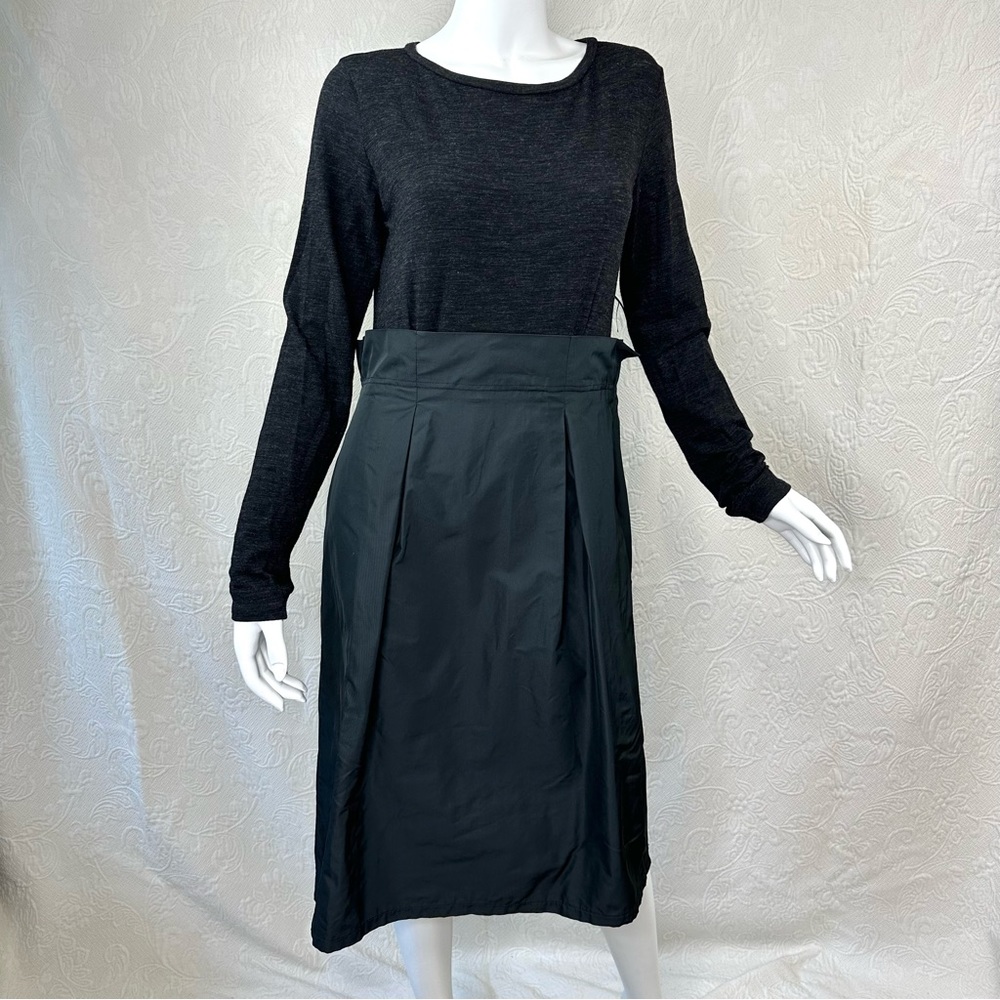 MaxMara Dark Grey Melange Abito Knitted Dress